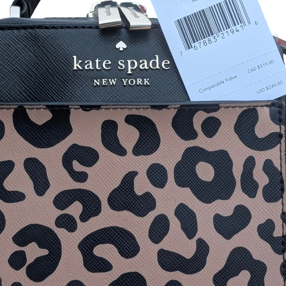 NWT NEW  Kate Spade ♠️ Daisy Graphic Leopard Vanity Crossbody bag Purse